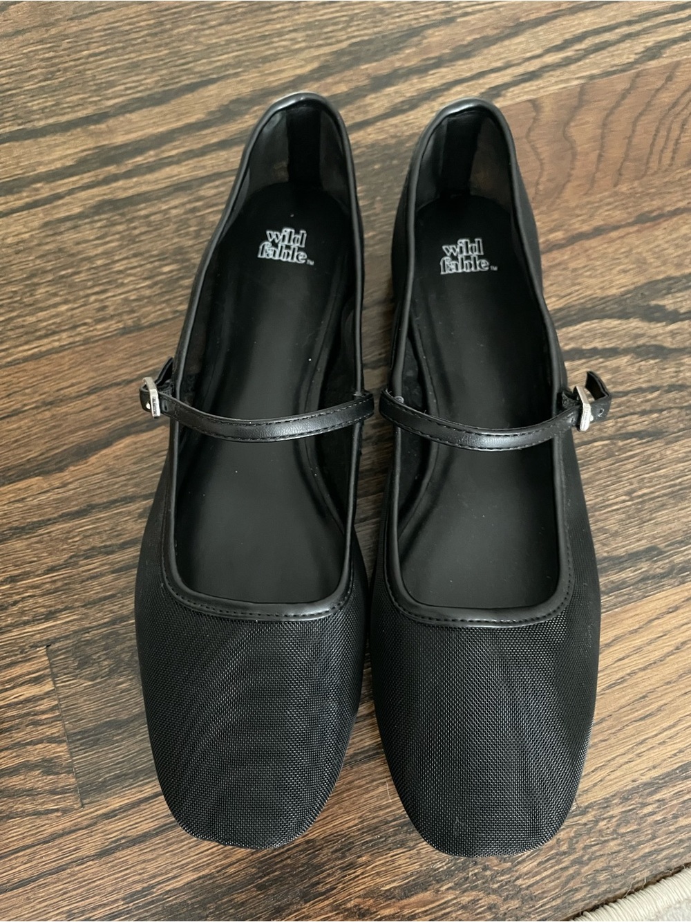 Wild fable Black Mary Jane Strap Flats 7 mesh flat shoe